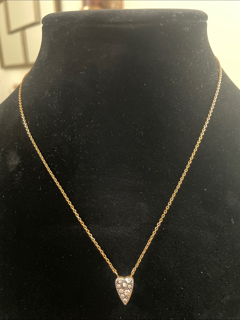 Brighton Gold Heart Pendant Necklace with Crystal Accents
